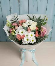 Букет цветов из:  Розы, Лизиантусы и Хризантемы в Павловскую слободу