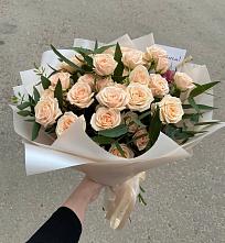 Букет Кремовые розы Латте в Павловскую слободу