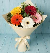 Букет цветов из:  Герберы в Павловскую слободу