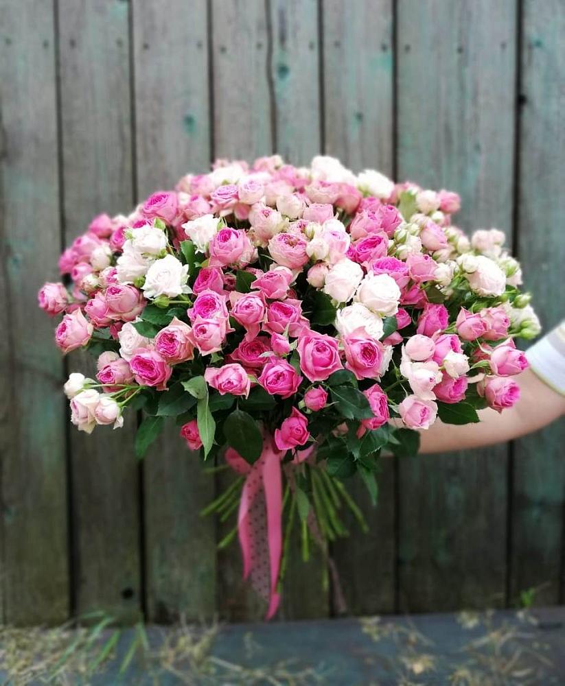 Букет Розовые кустовые розы Натали и Лав Лидия в Павловскую слободу