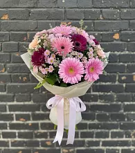 Букет цветов из:  Герберы и Хризантемы в Павловскую слободу