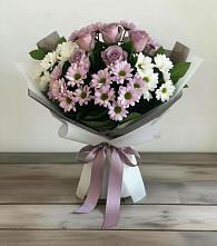 Букет цветов из:  Хризантемы и Розы в Павловскую слободу