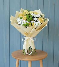 Букет цветов из:  Хризантемы и Розы в Павловскую слободу