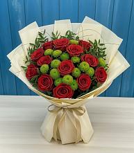 Букет цветов из:  Розы и Хризантемы в Павловскую слободу