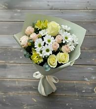 Букет цветов из:  Альстромерии, Розы и Хризантемы в Павловскую слободу