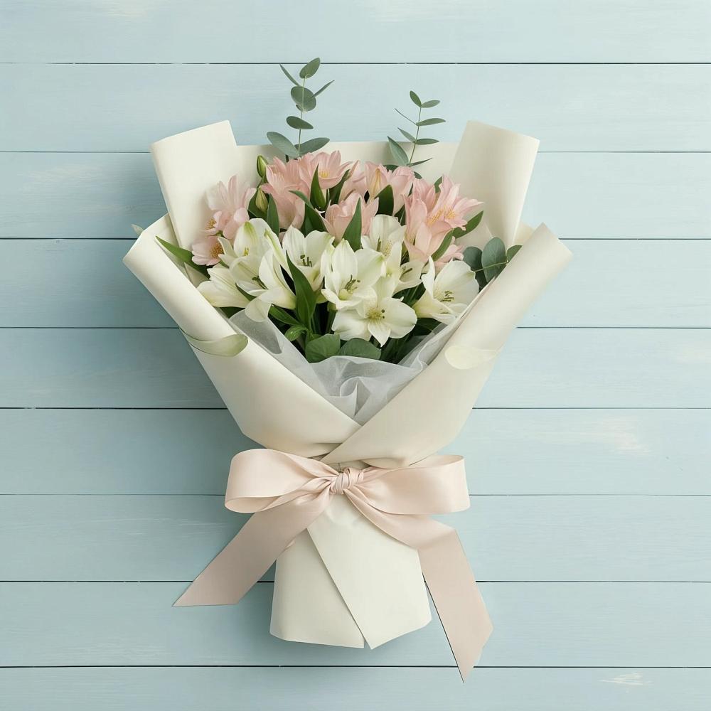 Букет цветов из: Альстромерии в Павловскую слободу