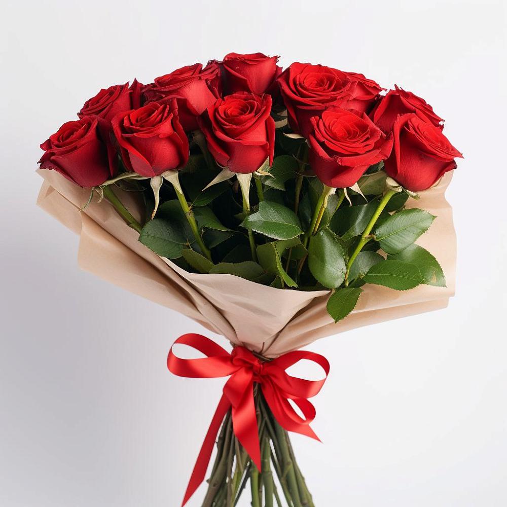 Букет 11 Красных роз Эдлесс Лав в Павловскую слободу
