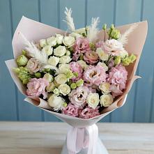 Букет цветов из:  Альстромерии и Розы #REPLACE_PRED# Павловскую слободу